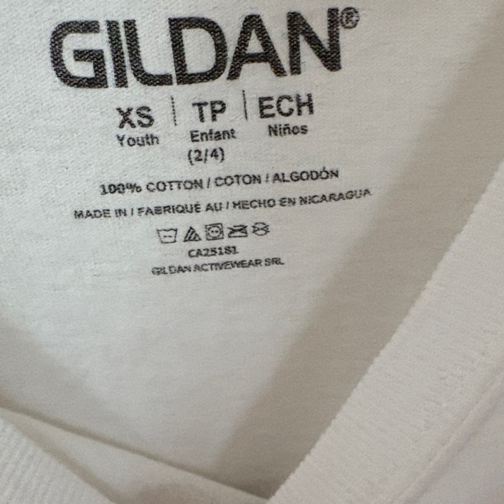Gildan White Kids Tee with Glitter Unicorn 'Little Miss Pre-K' Design - Picture 4 of 4